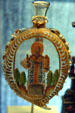 Venetian flask for Manna of St Nicholas of Bari at Corning Museum of Glass. Corning, NY.
