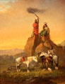 The Smoke Signal painting by John Mix Stanley at Rockwell Museum of Art. Corning, NY.
