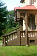 Gothic revival Victorian porch of Lindenwald. Kinderhook, NY.