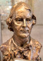 Elbert Hubbard replica plaster bust at Roycroft Campus Powerhouse. East Aurora, NY.