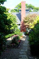 Courtyard garden at Roycroft Inn. East Aurora, NY.