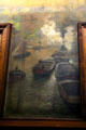 London lobby mural detail at Roycroft Inn. East Aurora, NY.
