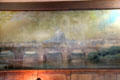 Lobby mural showing Rome by Alexis Fournier at Roycroft Inn. East Aurora, NY.