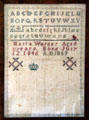 Sampler by Maria Warner at Millard Fillmore House. East Aurora, NY.