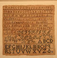 American sampler by Ann Gennet Pixley at Memorial Art Gallery. Rochester, NY.