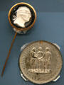 Washington Inaugural Centenary medal & pin at Federal Hall. New York, NY.