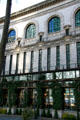 New York Public Library facade facing Bryant Park. New York, NY.