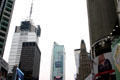 4 Times Square by Fox & Fowle Architects, P.C.; Times Square Tower by Skidmore, Owings & Merrill LLP; & Paramount Building around Times Square. New York, NY.