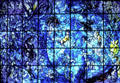 Marc Chagall stained glass Peace Window in United Nations. New York, NY.
