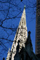 Gothic spire of St. Patrick's Cathedral. New York, NY.