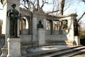 Richard Morris Hunt Memorial by Daniel Chester French & architect Bruce Price on edge of Central Park. New York, NY.