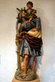 St Christopher carving from Bavaria at The Cloisters. New York, NY.