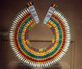 Faience collar from Egypt during reign of Akhenaton at Metropolitan Museum of Art. New York, NY.