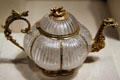 Indian rock crystal teapot with German mounts at Metropolitan Museum of Art. New York, NY.