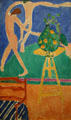 Nasturtiums with painting Dance by Henri Matisse at Metropolitan Museum of Art. New York, NY.
