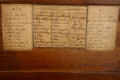 Hand-written playlist of French & American tunes on barrel organ at Mount Vernon Hotel Museum. New York, NY.