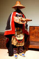 Haida ceremonial outfit with raven rattle at National Museum of American Indian. New York, NY.