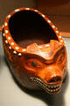 Northwest coast native brown bear bowl at National Museum of American Indian. New York, NY.