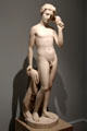 Fisher Boy marble sculpture by Hiram Powers at Metropolitan Museum of Art. New York, NY.