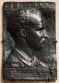 Charles McKim, architect bronze relief by Augustus Saint-Gaudens at Metropolitan Museum of Art. New York, NY.