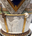 Native American with teepee detail on Century Vase by Karl L.H. Müller of Union Porcelain Works at Brooklyn Museum. Brooklyn, NY.