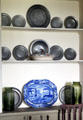 Pewter & porcelain plates at Conference House. Staten Island, NY.