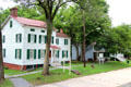Center Streetscape with Stephens-Black House at Historic Richmond Town. Staten Island, NY.