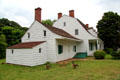 Guyon-Lake-Tysen House plus kitchen addition at Historic Richmond Town. Staten Island, NY.