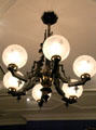 Gas lamp fixture at Historic Richmond Town Museum. Staten Island, NY.