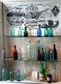 Collection of siphon bottles at Historic Richmond Town Museum. Staten Island, NY.
