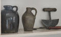 Stoneware crocks & round bladed chopping knife at Lindenwald. Kinderhook, NY.