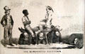 The Democratic Platform political cartoon prob. Louis Maurer for Currier & Ives at Lindenwald. Kinderhook, NY.