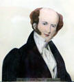 Portrait of Martin Van Buren on mantel clock at Lindenwald. Kinderhook, NY.