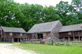 Powell Farm Underhill barn at Old Bethpage Village. Old Bethpage, NY.
