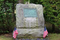 Commemorative stone & marker for the British fort captured by the Americans at the Battle of Sag Harbor 1777. Sag Harbor, NY.
