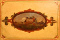 Concord coach door painting prob. by John Burgum for Abbot-Downing Co. of Concord, NH at carriage collection of Long Island Museum. Stony Brook, NY.