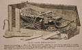 Graphic showing how carriage was packed for shipping at carriage collection of Long Island Museum. Stony Brook, NY.
