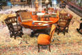 Round table in North Room at Roosevelt's House Sagamore Hill NHS. Cove Neck, NY.