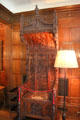 Bishop's chair in organ room at Vanderbilt Mansion. Centerport, NY.