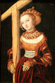 St Helena with the Cross painting by Lucas Cranach the Elder of Germany at Cincinnati Art Museum. Cincinnati, OH.