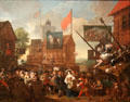 Southwark Fair painting by William Hogarth of England at Cincinnati Art Museum. Cincinnati, OH.