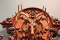 Deer head carving on sideboard an homage to nature style popular by Mitchell & Rammelsberg Furniture Co. of Cincinnati, OH at Cincinnati Art Museum. Cincinnati, OH.