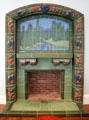 Earthenware tile chimney surround by John Hamilton Delaney Wareham of Rookwood Pottery Co. of Cincinnati at Cincinnati Art Museum. Cincinnati, OH