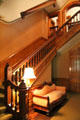 Stairway in entry hall of Hayes Presidential Home. Fremont, OH.