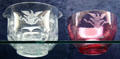 Presidential glass punch cups engraved with eagle & shield at Rutherford B. Hayes Presidential Center. Fremont, OH.