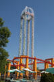 Power Tower over Iron Dragon at Cedar Point. Sandusky, OH.