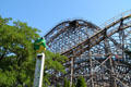 Gemini wood supported roller coaster at Cedar Point. Sandusky, OH.