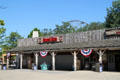 Frontier-style log trading post at Cedar Point. Sandusky, OH.