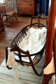 Sleigh cradle in bedroom of Sayles House at Milan Historical Museum. Milan, OH