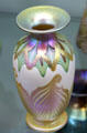 Quezal glass vase at Milan Historical Museum. Milan, OH